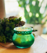 Load image into Gallery viewer, CHRISTMAS TREE FARM GREEN MERCURY GLASS | CANDLE