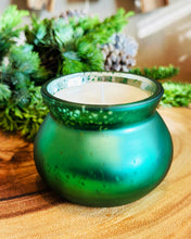 Load image into Gallery viewer, CHRISTMAS TREE FARM GREEN MERCURY GLASS | CANDLE