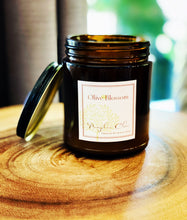 Load image into Gallery viewer, AMBER 8 OZ JAR CANDLE WITH LID