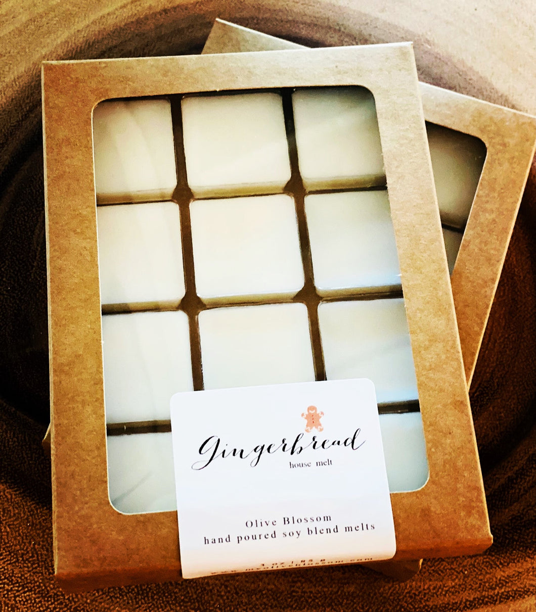 GINGERBREAD HOUSE  | 12 BLOSSOM MELTS IN KRAFT BOX- SLIGHTLY IMPEREFECT - 50% OFF