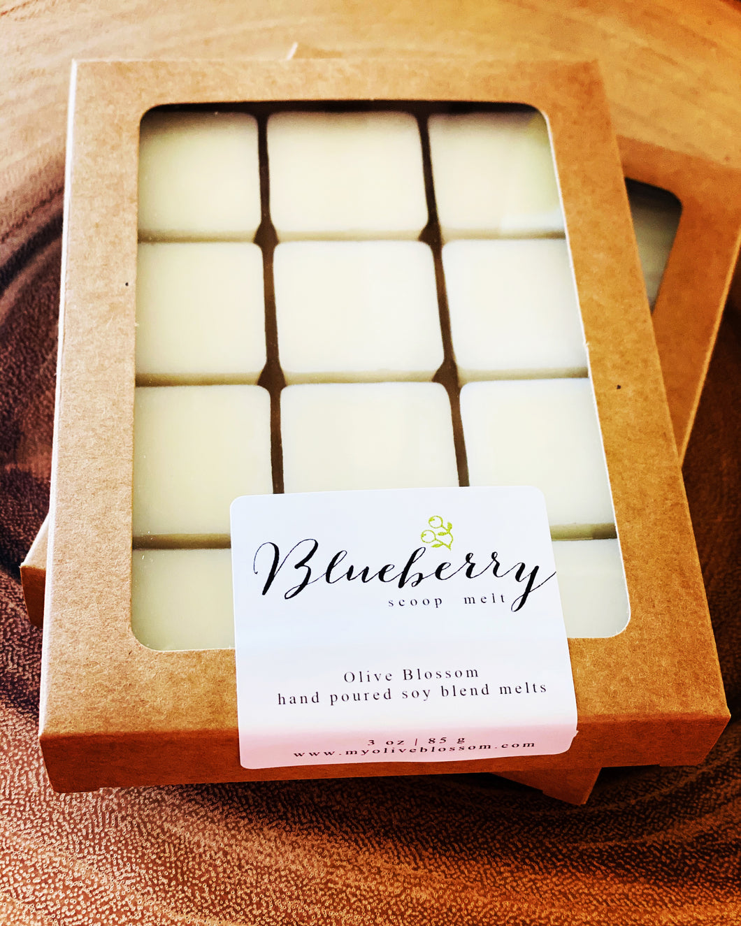 BLUEBERRY SCOOP | 12 BLOSSOM MELTS IN KRAFT BOX